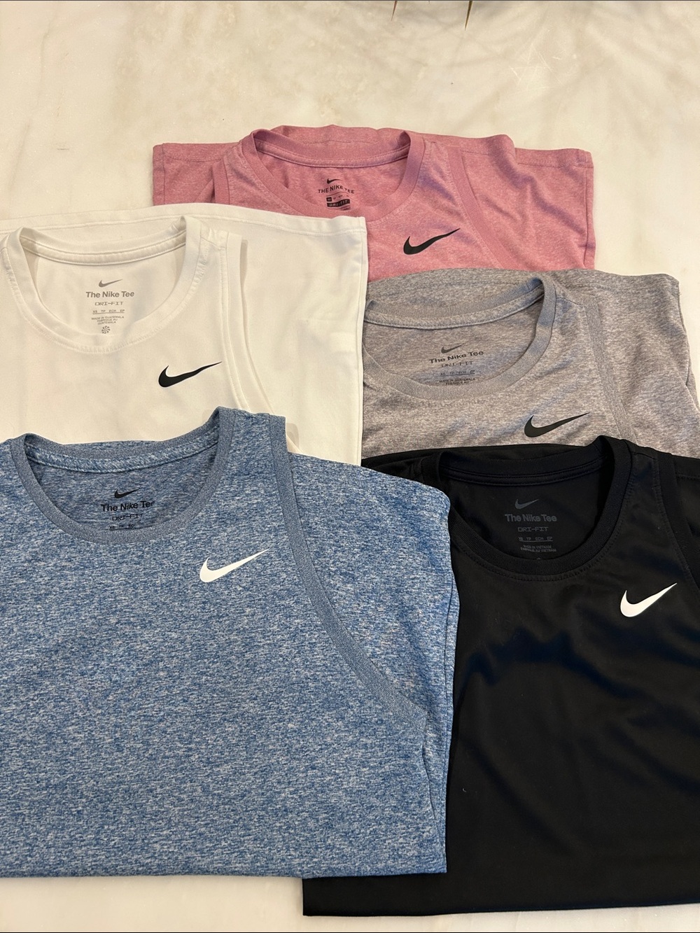 Nike Womens Dri-FIT Performance Tank & Tees - Pink, White, Gray, Blue, Black